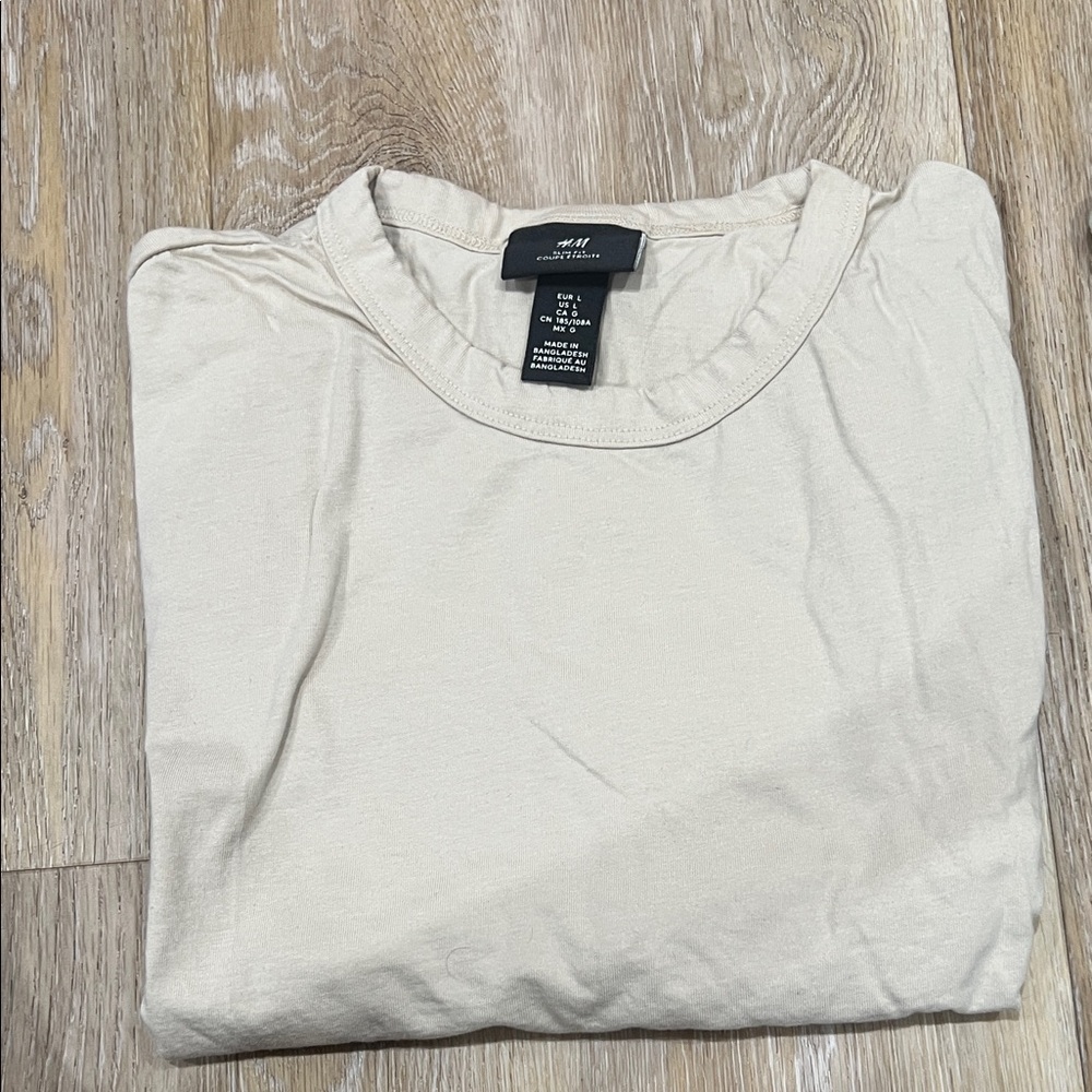 H&M Men’s Short Sleeve Crew Tee - Light Tan